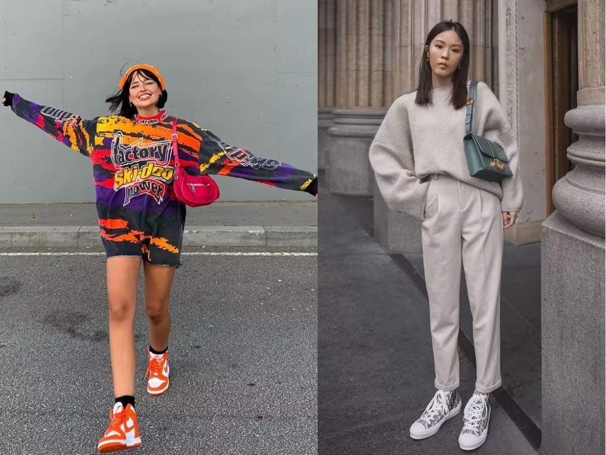 13 ways to coordinate clothes with dynamic and individual women's sports shoes - Celidior
