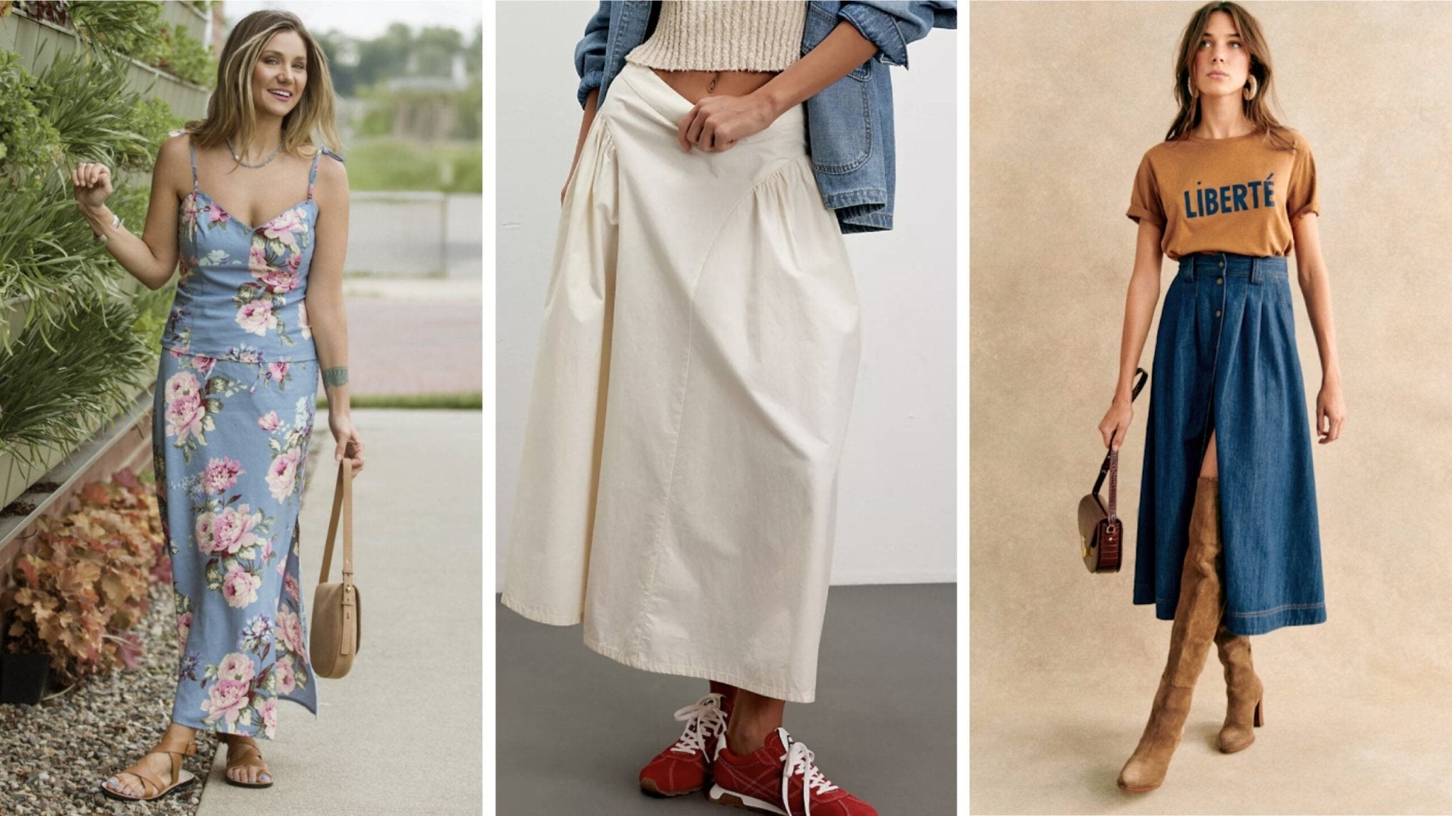 5 types of midi skirts that will captivate women this Spring/Summer: Easy to wear, flattering, and look great with any outfit. - Celidior