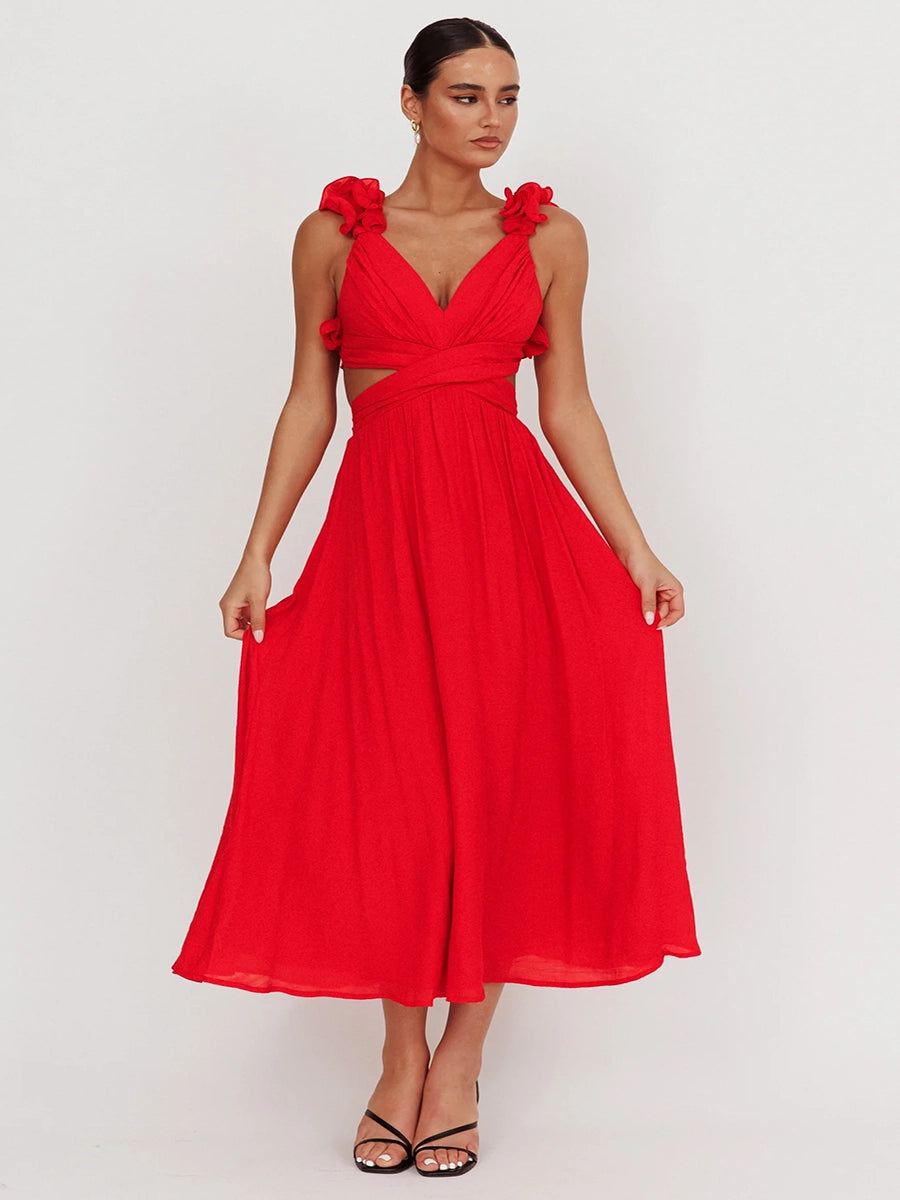 Abella Casual Backless CrossStrap Dress