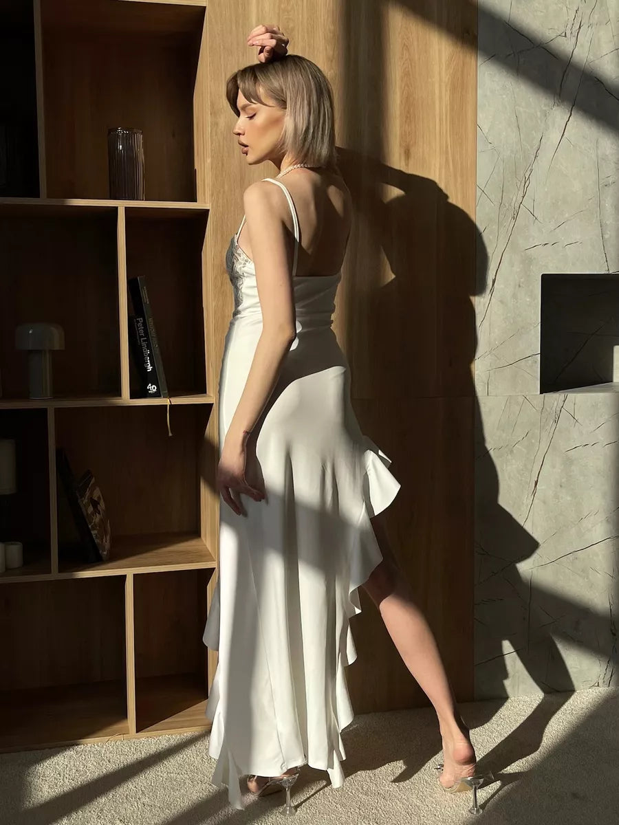 Acintha Split Stitching Lace Dress