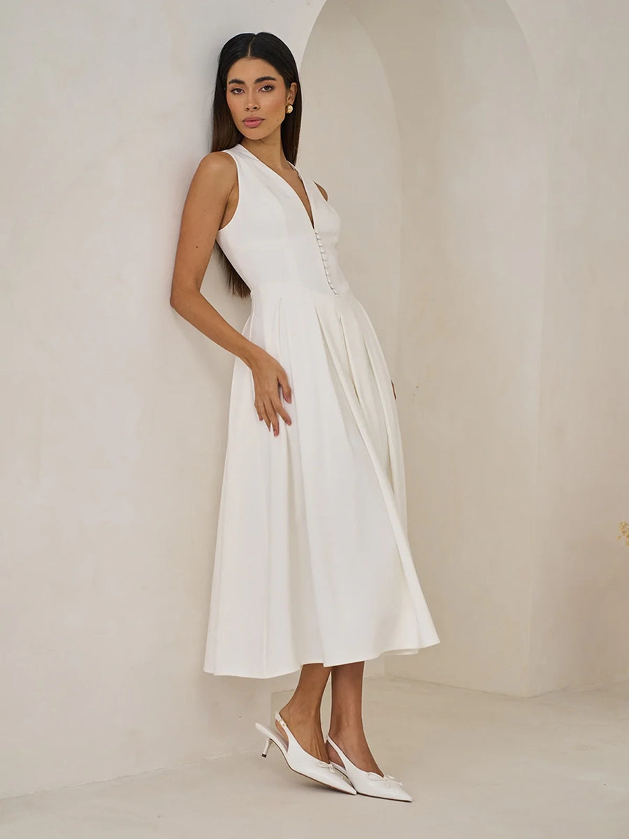 Adia Slim Fit Casual Summer Midi Dress