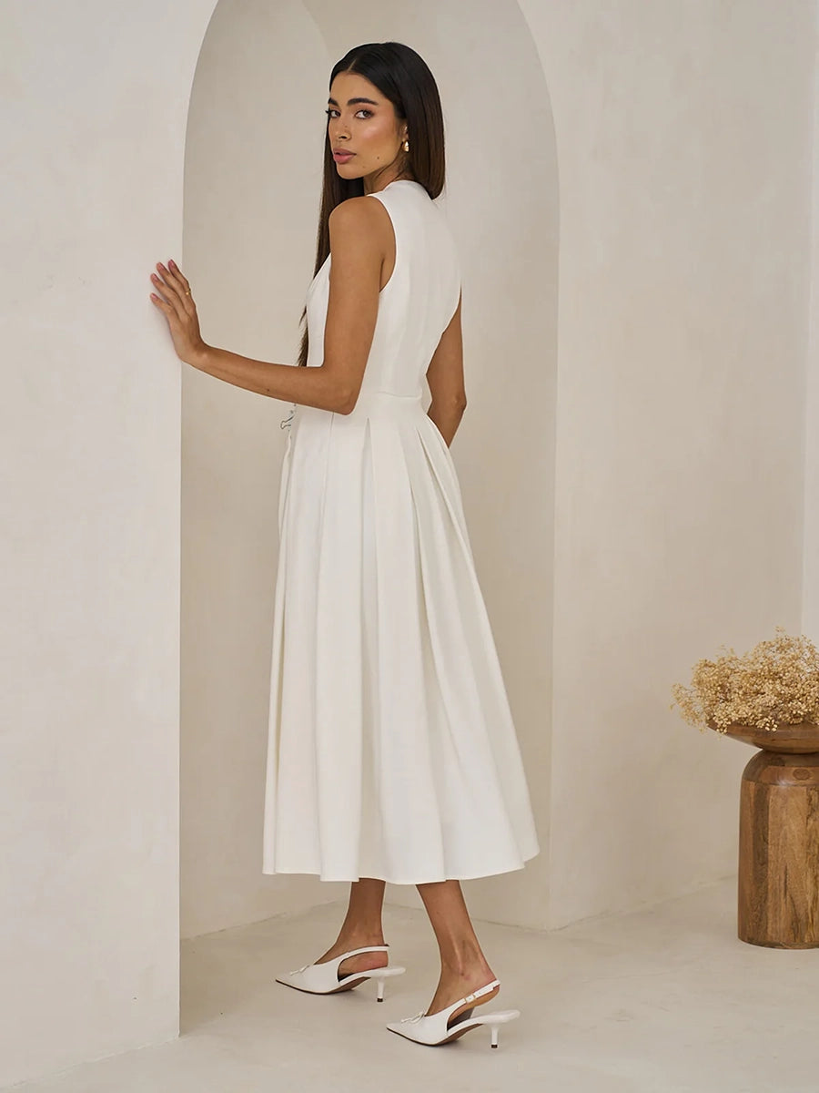 Adia Slim Fit Casual Summer Midi Dress