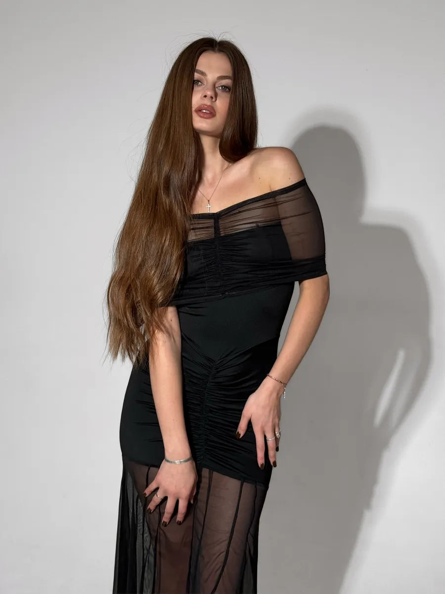 Adley Slim Fit French Style Patchwork Dress