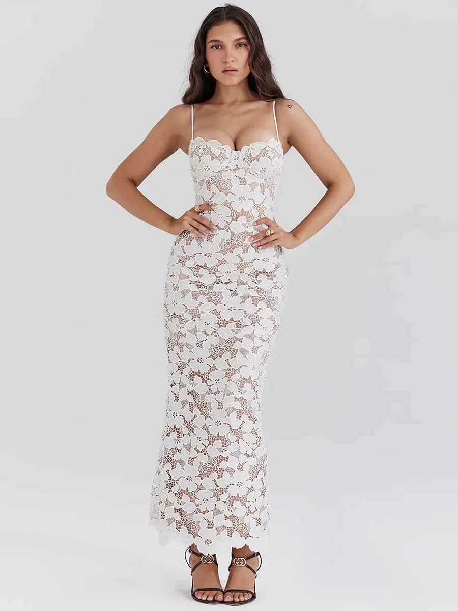 Adys White Strapless Suspender Dress