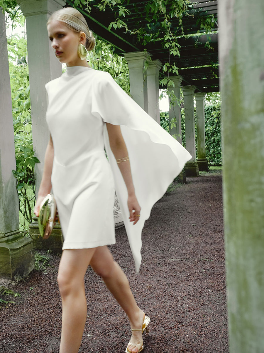 Alwen Irregular Sleeveless Waist Cinching Elegant Dress