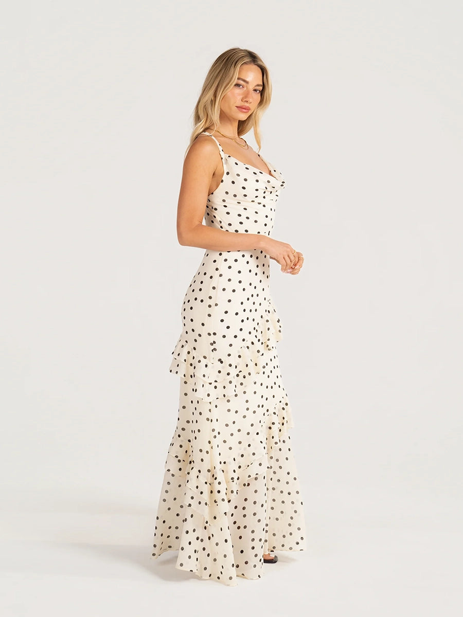 Amelia Waist Cinching Figure Flattering Sheer Dress
