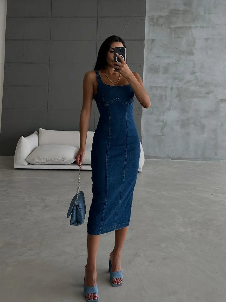 Arabe Zippered Vest Style Suspender Dress