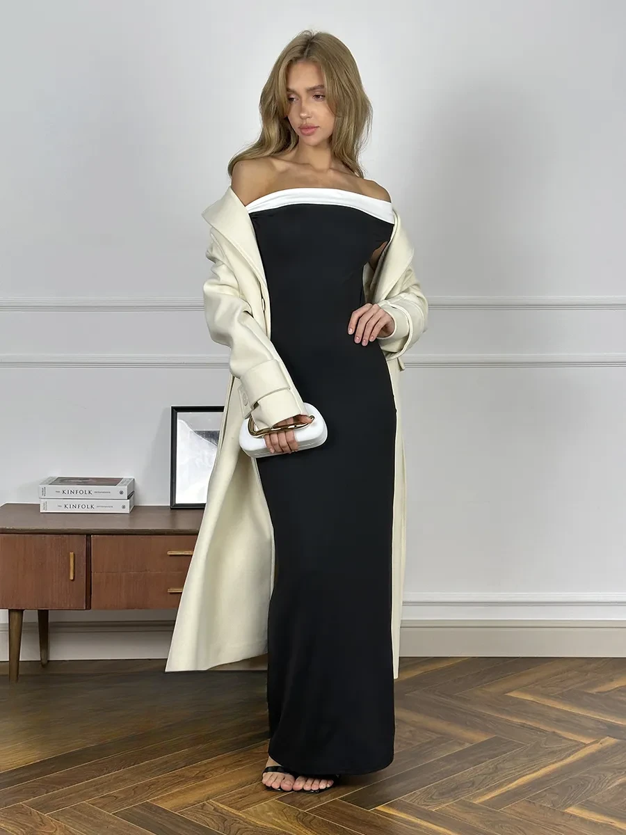 Armaine Off Shoulder Ribbon Slim Fit Dress