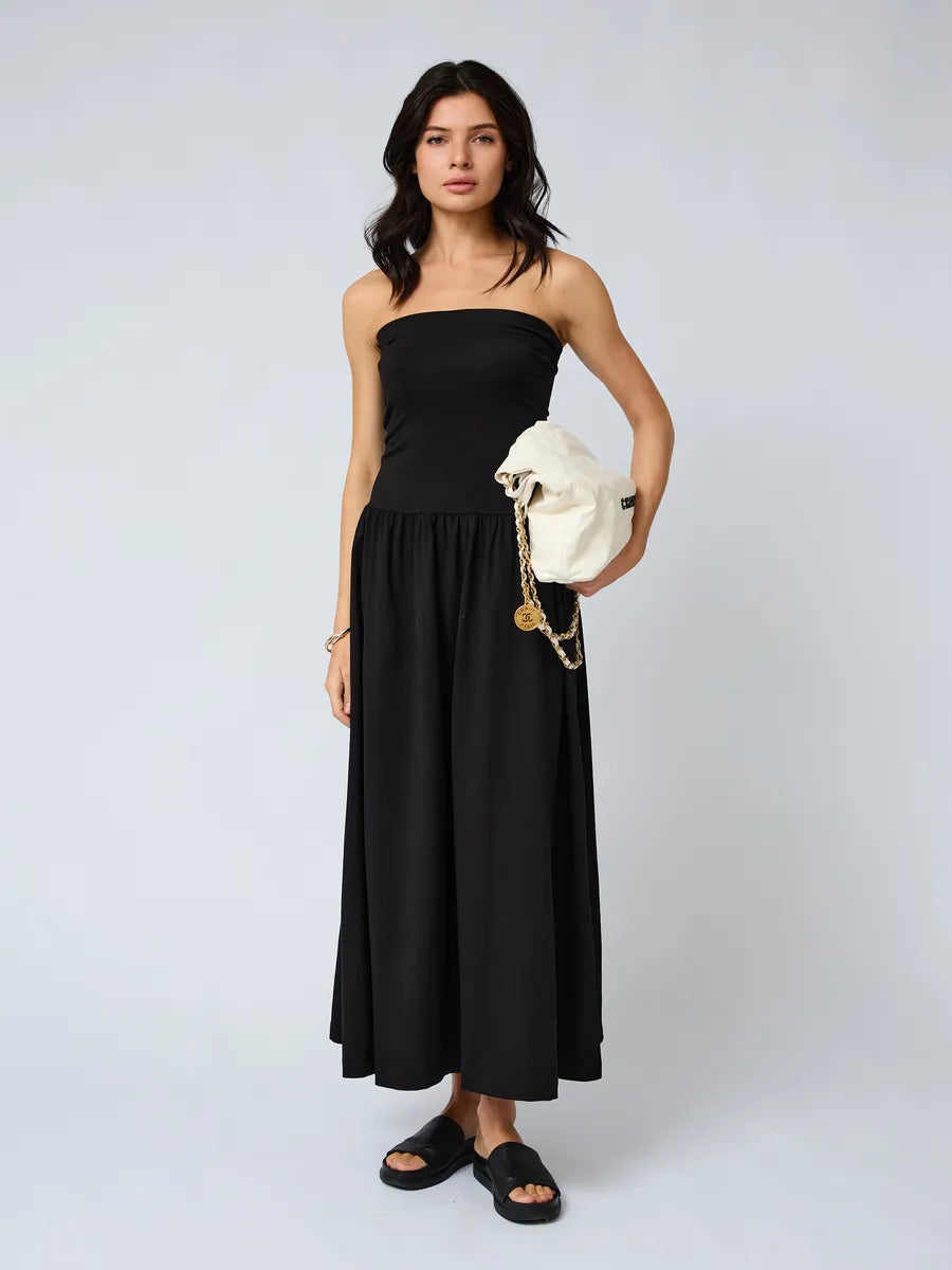 Astrid Strapless Pleated Evening Dress