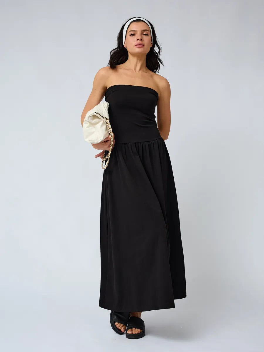 Astrid Strapless Pleated Evening Dress