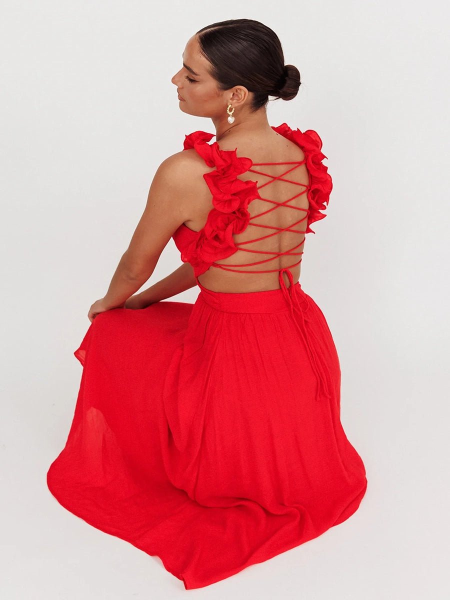 Abella Casual Backless Cross Strap Dressmidi dressCelidiorCelidiorCJLY287571205EVnull