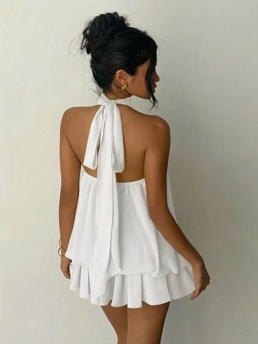 Acharma Asymmetric Halter Neck Spicy Girl Mini Dressmini dressCelidiorCelidiorCJCS264703752ZAnull