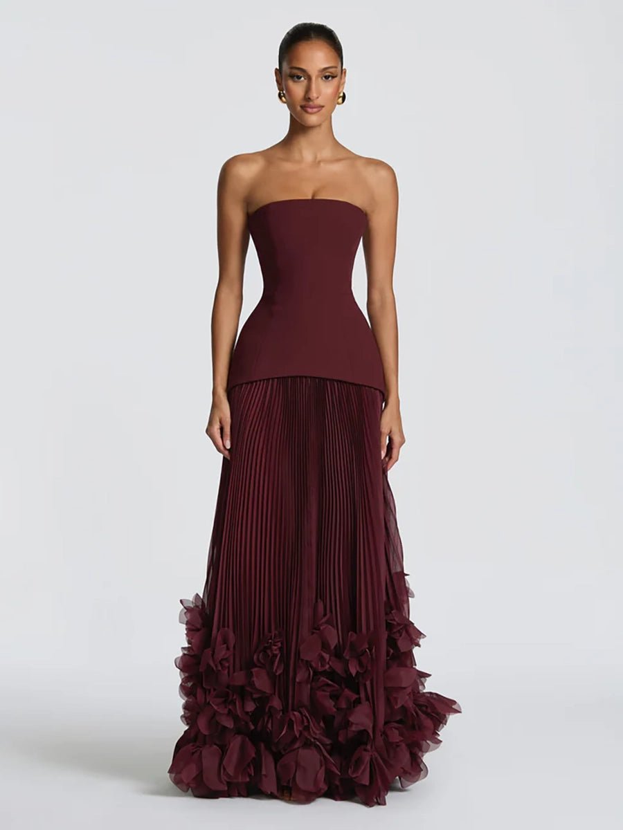 Adela Three - dimensional Petal Style Strapless Dressmaxi dressCelidiorCelidiorCJLY291690001AZnull