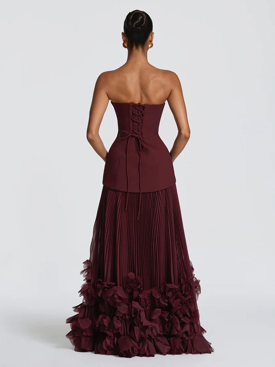 Adela Three - dimensional Petal Style Strapless Dressmaxi dressCelidiorCelidiorCJLY291690001AZnull