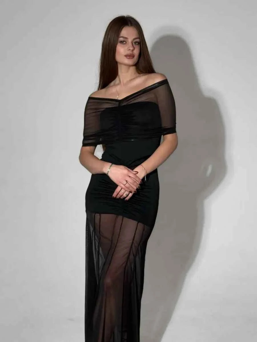 Adley Slim Fit French Style Patchwork Dress