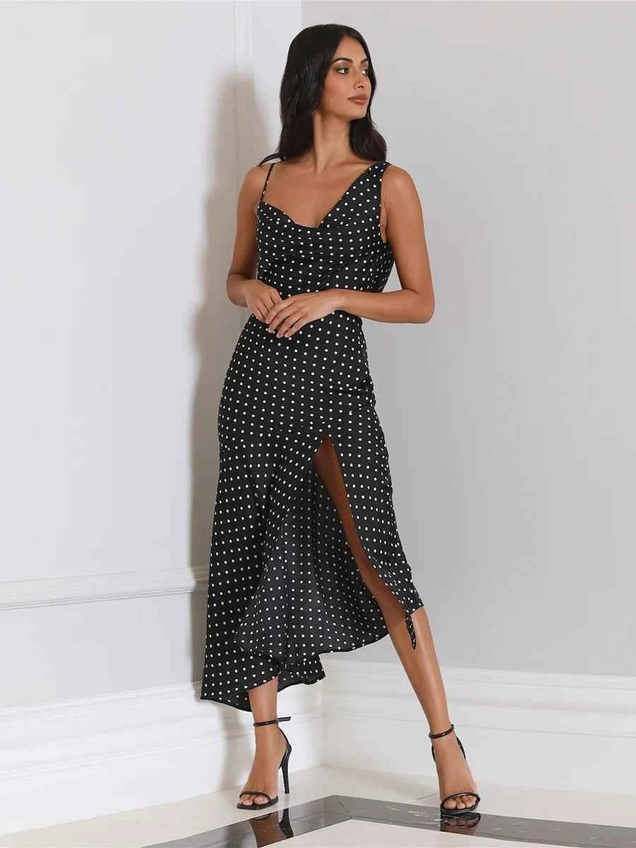 Adow Summer Polka Dot Brace Dressmaxi dressCelidiorCelidiorCJLY202990204DWnull