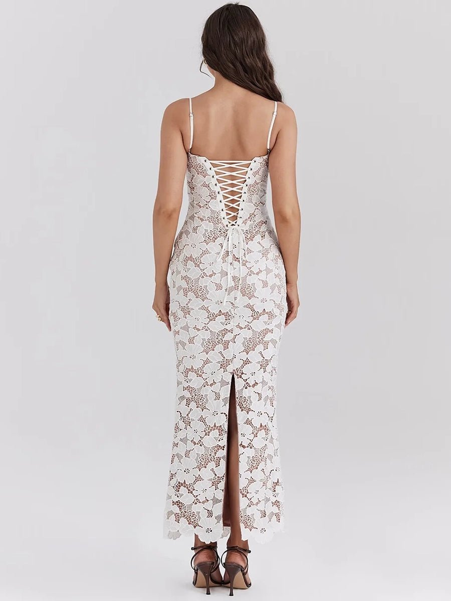 Adys White Strapless Suspender Dressmaxi dressCelidiorCelidiorCJLY206071301AZnull