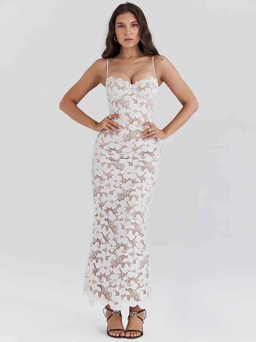 Adys White Strapless Suspender Dressmaxi dressCelidiorCelidiorCJLY206071301AZnull