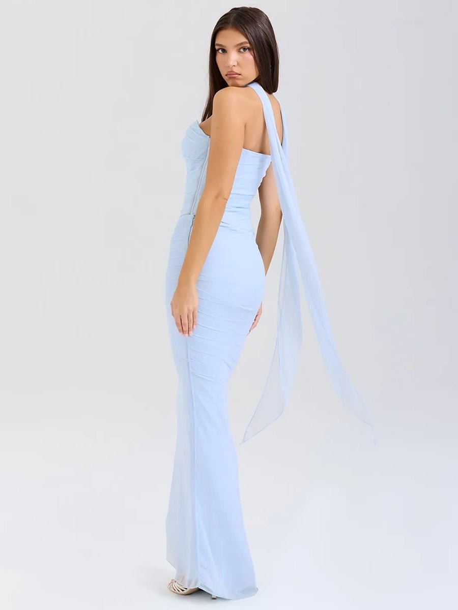 Aegle Women's Tube Top Sheath Slim Fit Maxi Dress - Celidior