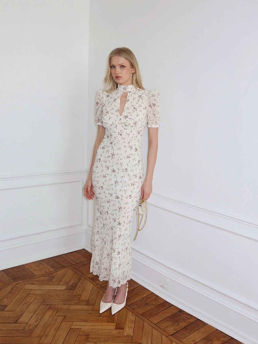 Agenvi Elegant Floral Printed Hollow Floral Maxi Dressmaxi dressCelidiorCelidiorCJLY272931504DW