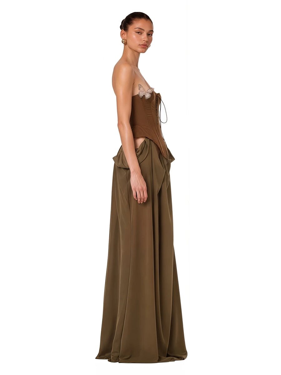 Ahinmayi Midriff Butterfly Decorative Hem Dressmaxi dressCelidiorCelidiorCJLY237033401AZnull