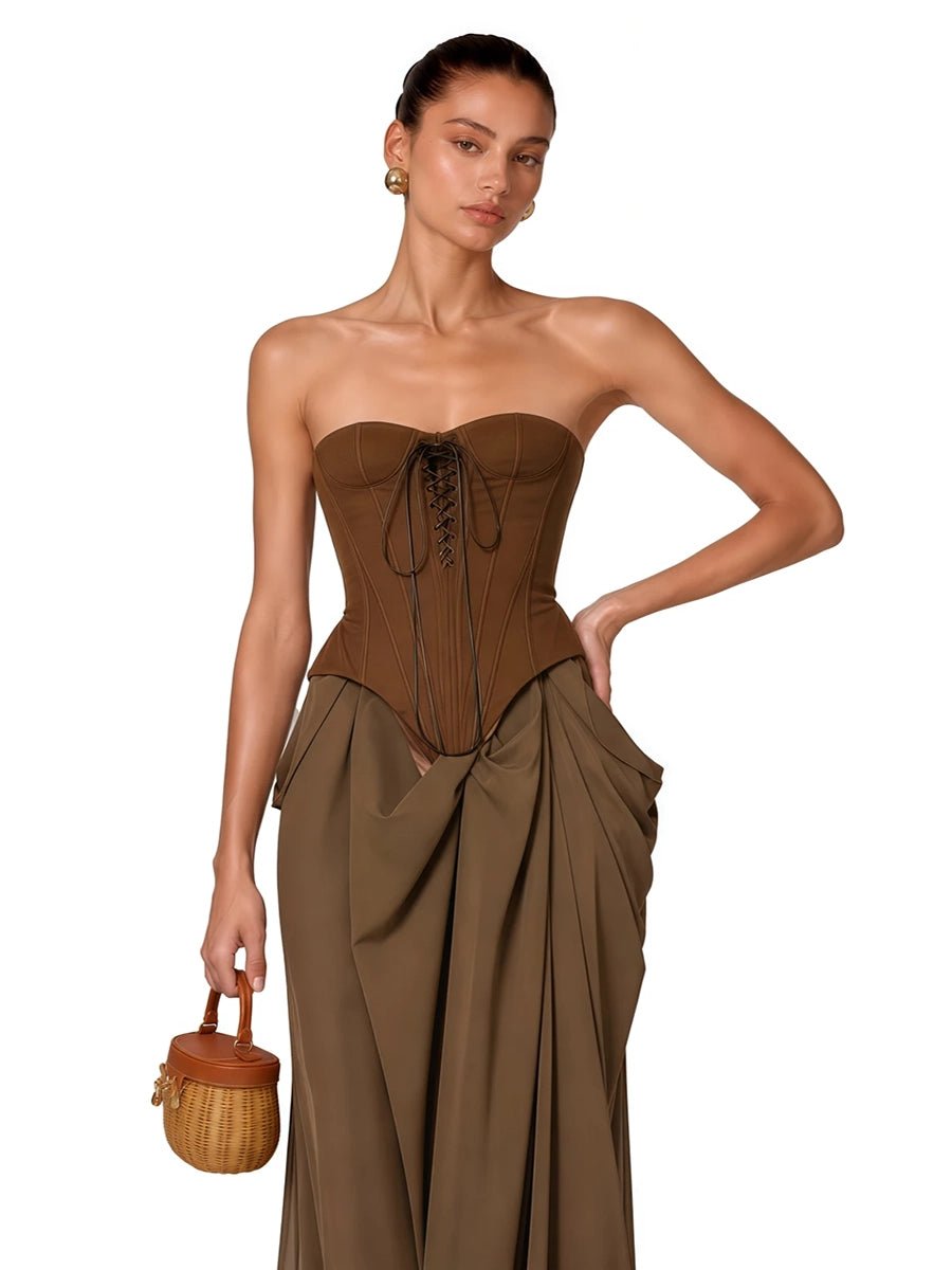 Ahinmayi Midriff Butterfly Decorative Hem Dressmaxi dressCelidiorCelidiorCJLY237033401AZnull