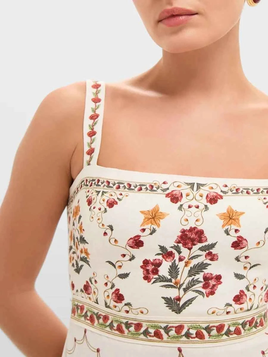 Akina High Waisted Relaxed Fit Vacation Dress