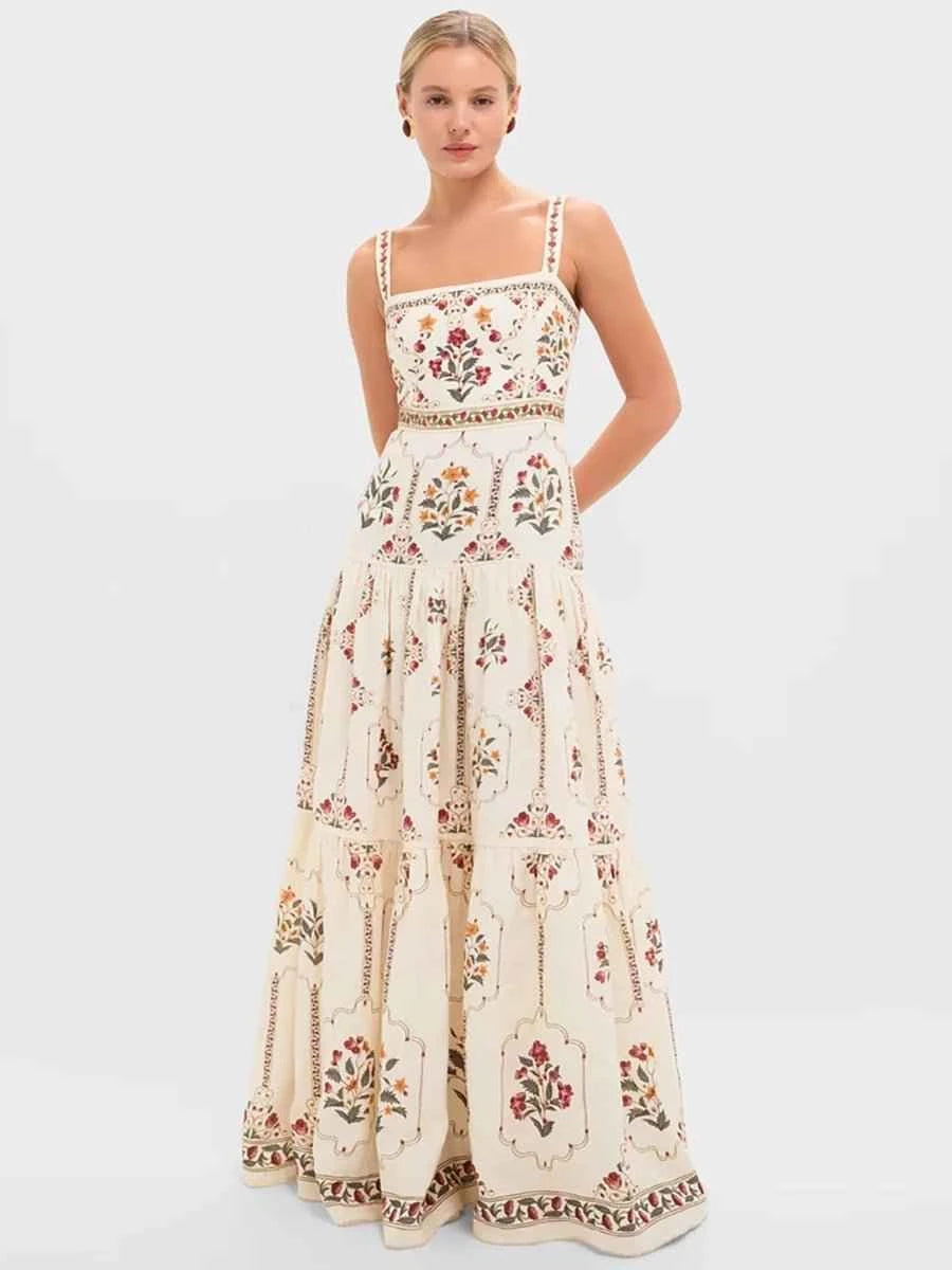 Akina High Waisted Relaxed Fit Vacation Dress