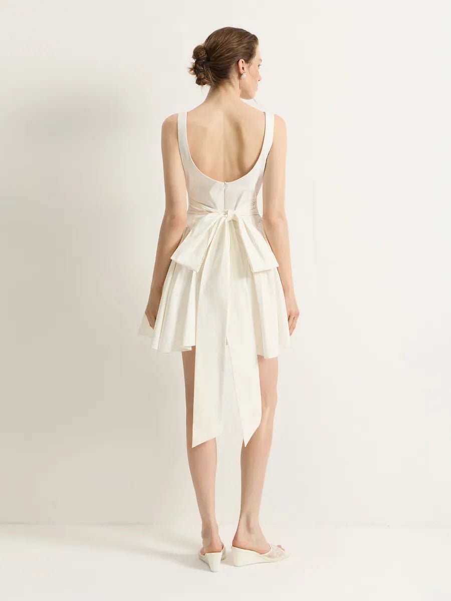Allegra Square Neck Sleeveless Dress With Backless Bowmini dressCelidiorCelidiorCJLY230989101AZnull
