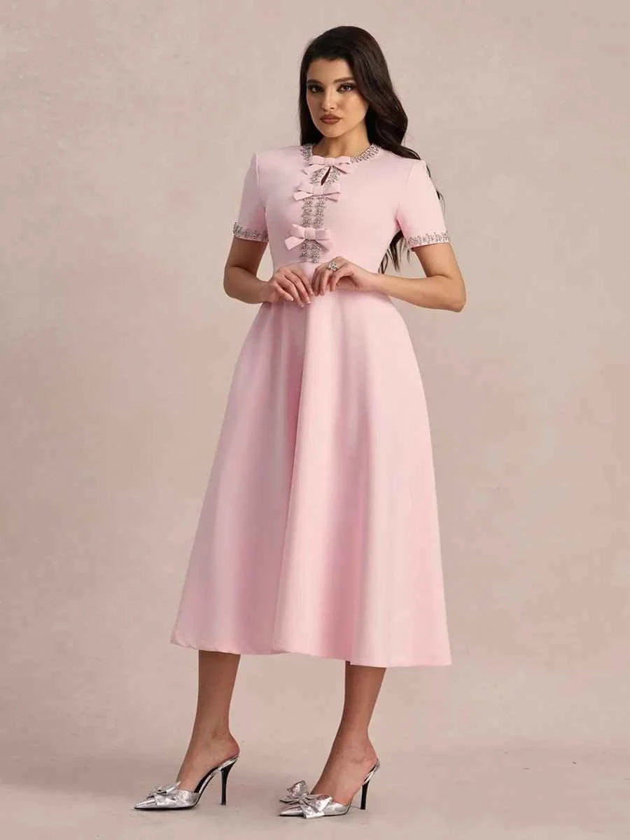 Alula Bow Knot Short Sleeve Dress