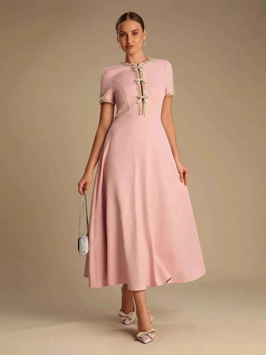 Alula Bow Knot Short Sleeve Dress