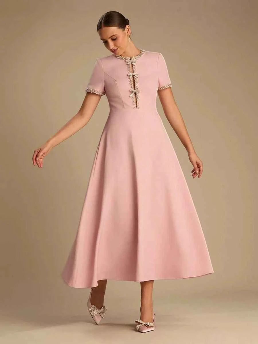 Alula Bow Knot Short Sleeve Dress