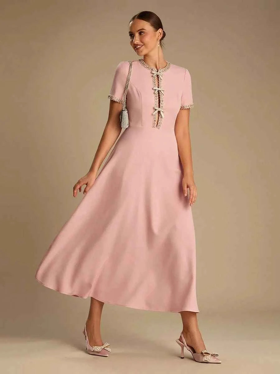 Alula Bow Knot Short Sleeve Dress