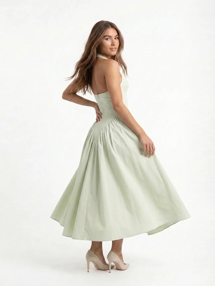 Ambali Evening Gown Halterneck Elegant Dressmidi dressCelidiorCelidiorCJLY283598707GTnull