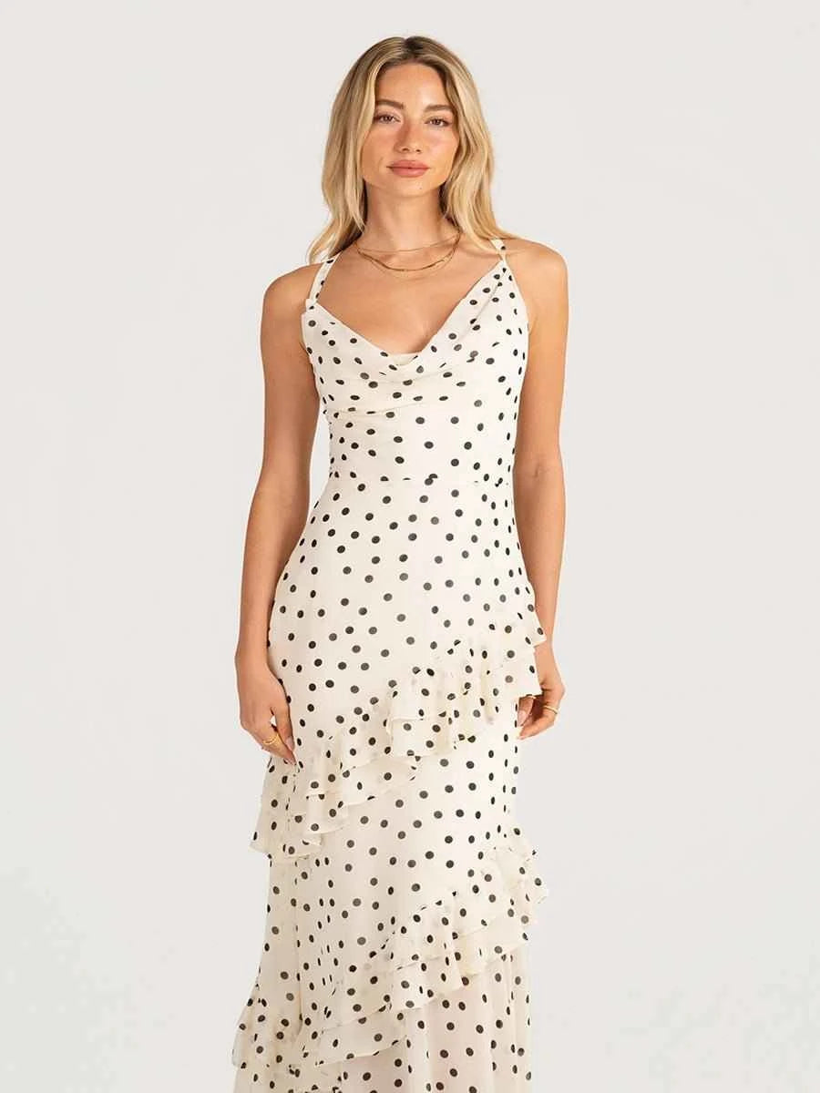 Amelia Waist Cinching Figure Flattering Sheer Dress