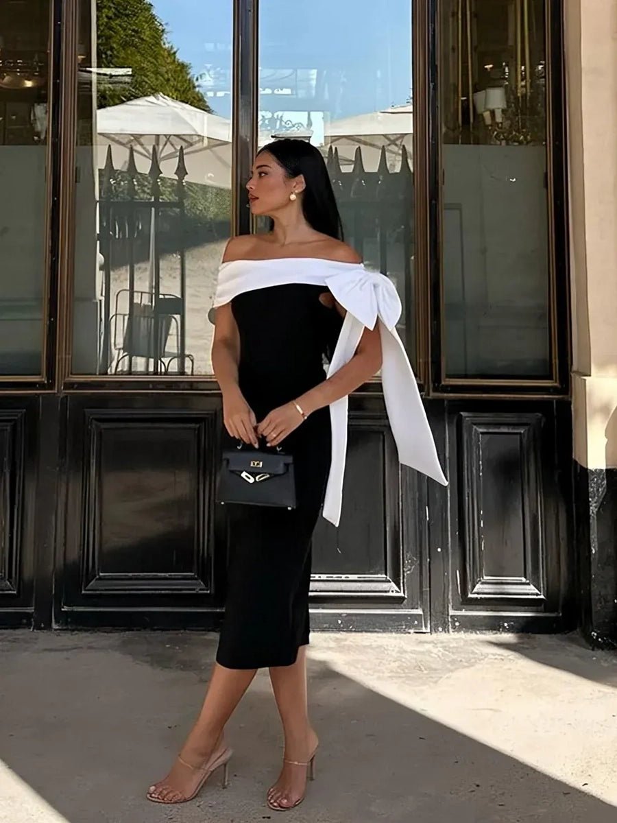 Anche Oblique Shoulder Bandage Niche Dressmidi dressCelidiorCelidiorCJLY216709505EV