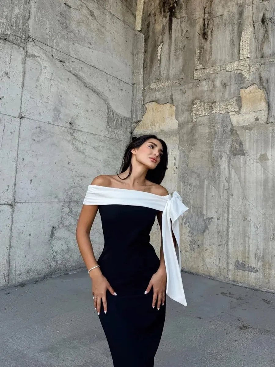 Anche Oblique Shoulder Bandage Niche Dressmidi dressCelidiorCelidiorCJLY216709505EV