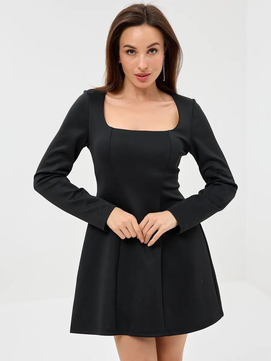 Andra Slim Fit Square Collar Long Sleeve Dressmini dressCelidiorCelidiorCJLY216322601AZnull