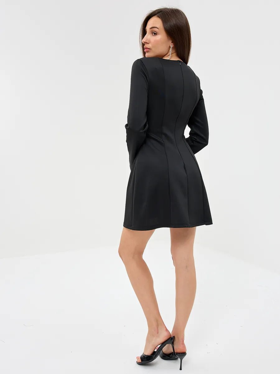 Andra Slim Fit Square Collar Long Sleeve Dressmini dressCelidiorCelidiorCJLY216322609IRnull