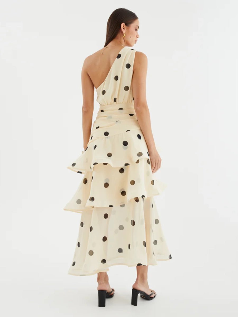 Anza One Shoulder Backless Printed Polka Dot Dressmaxi dressCelidiorCelidiorCJLY284926405EVnull