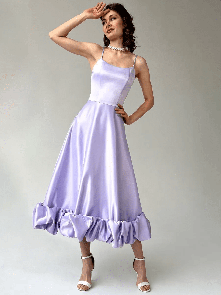 Aphrodite Flower Swing Three-dimensional Flower A- Line Dress - Celidior