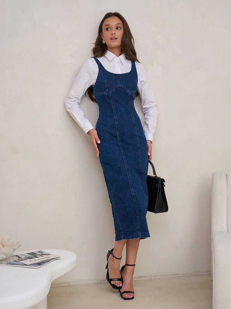 Arabe Zippered Vest Style Suspender Dressmidi dressCelidiorCelidiorCJLY284767701AZnull