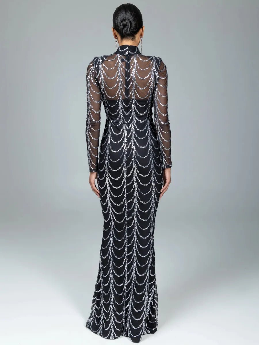 Arissa Sequins Long Sleeve Maxi DressApparel & Accessories > Clothing > Dresses > Maxi DressesCelidiorCelidiorCJWL154424701AZnull
