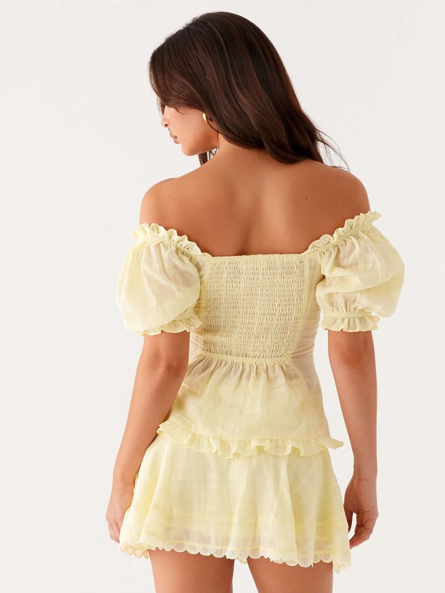 Asmus Woven Ruched Wrap Dressmini dressCelidiorCelidiorCJCS282195907GTnull