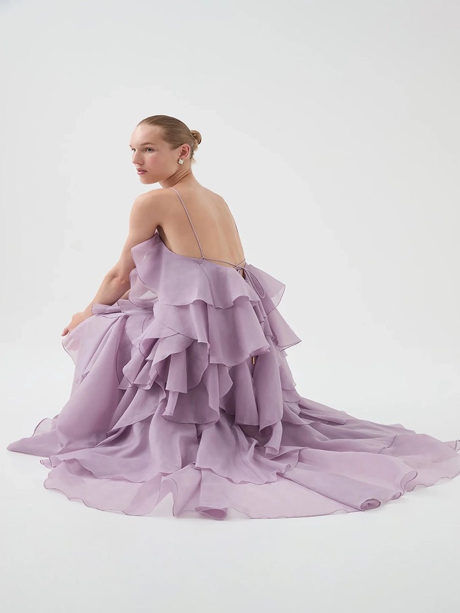 Atih Floral Halter Neck Backless Ruffled Maxi Dressmaxi dressCelidiorCelidiorCJLY283398113MNnull