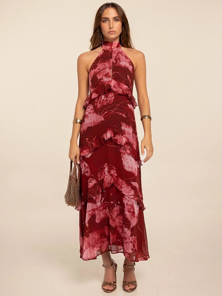 Bernice Casual Chic Printed Halter-Neck Maxi Dressmaxi dressCelidiorCelidiorCJLY297901407GTnull