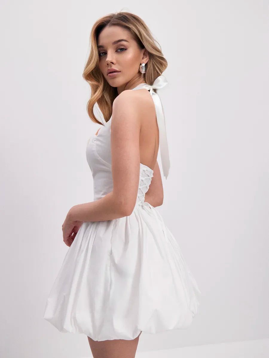 Dilara Lace-up Bow Women's Dress - Celidior