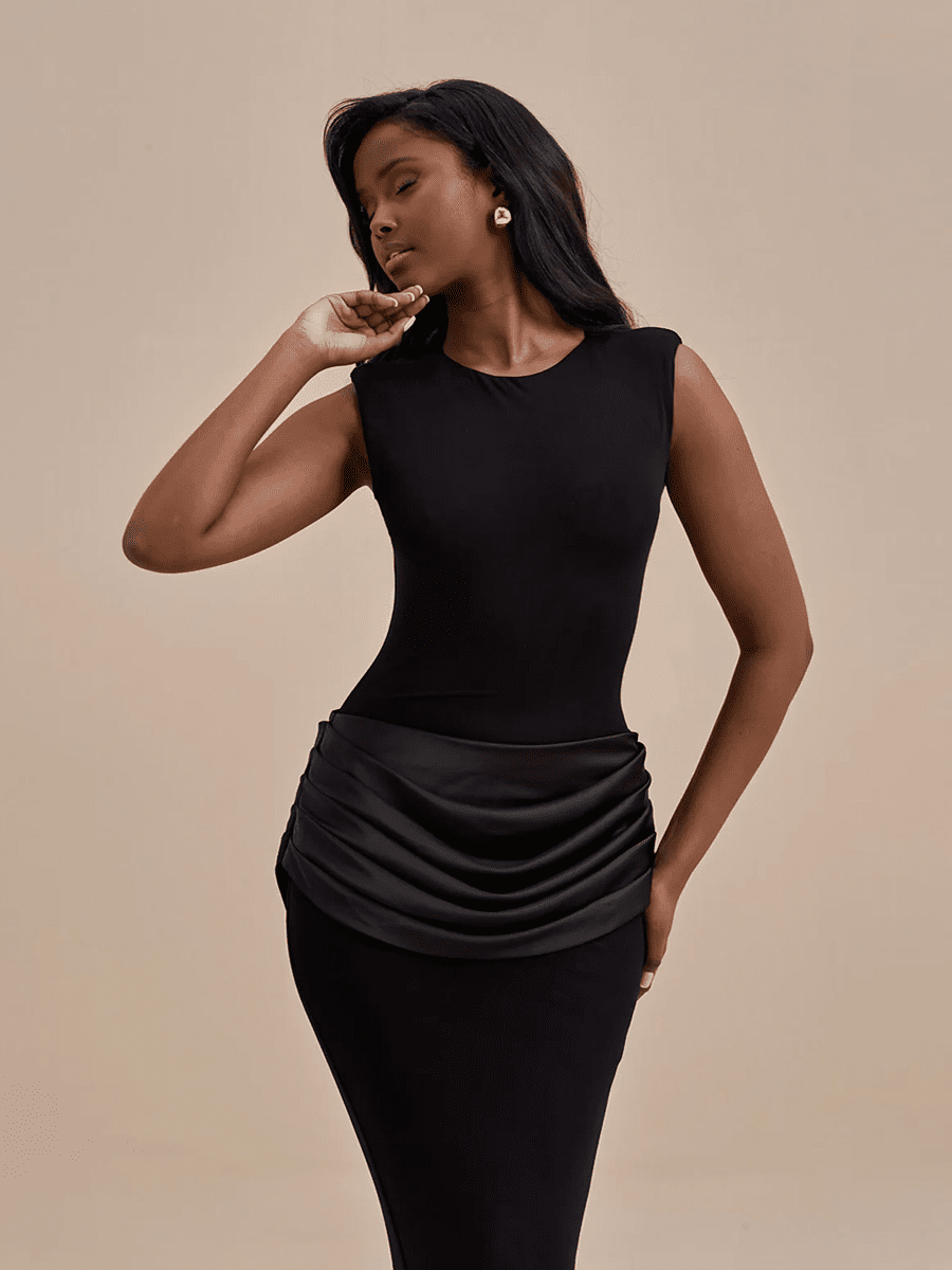 Ehlani Elegant Slim Sleeveless Pleated DressWomen > Dresses > Sleeveless Pleated DressCelidiorCelidiorCJLY234335701AZ