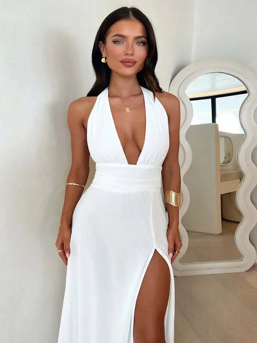 Fredrick Sexy Halterneck V - neck Dress SummerOtherCelidiorCelidiorCJLY200317704DW