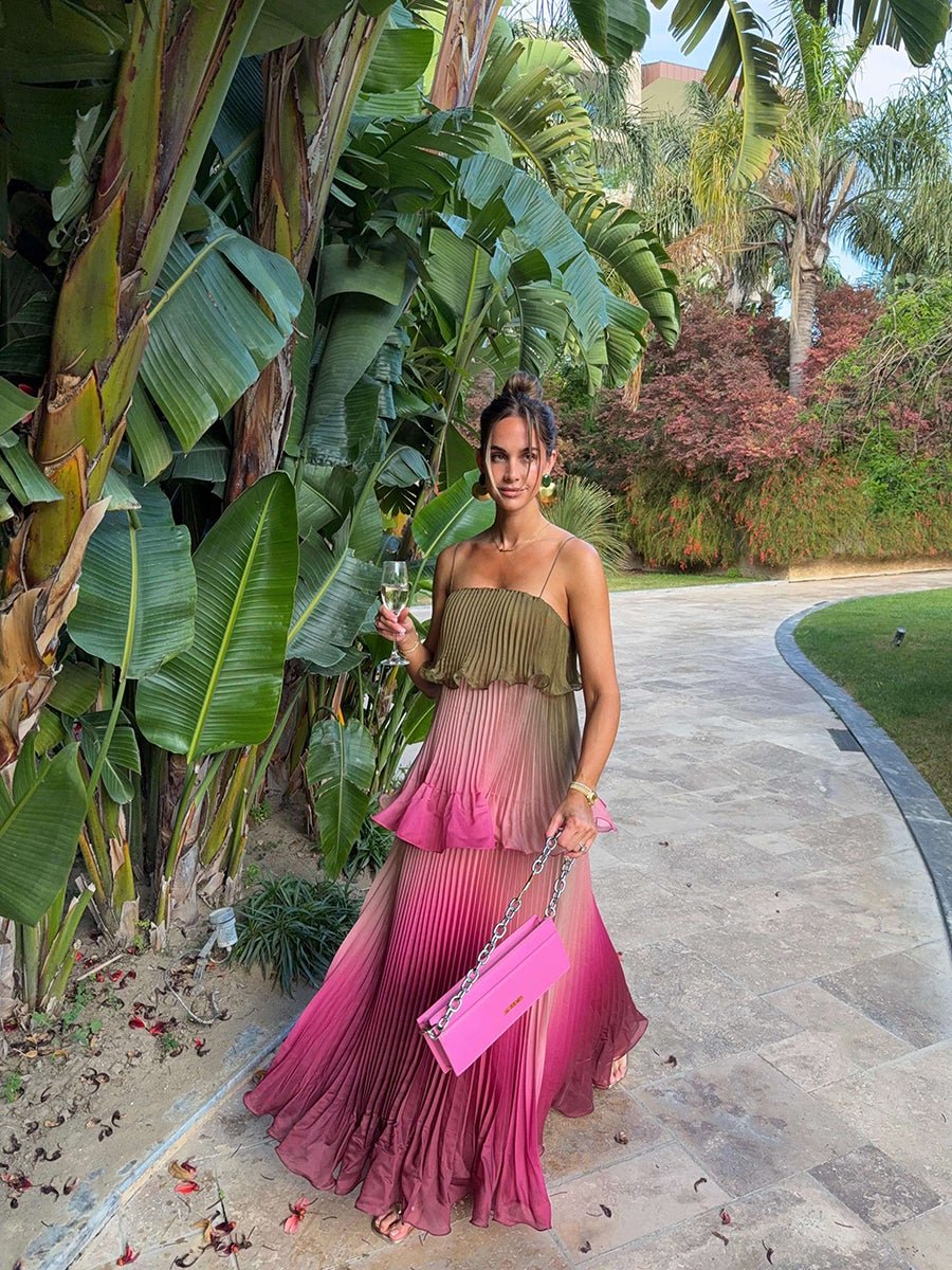 Heulwen Elegant Spaghetti Strap Ruffle Tiered Flowy Maxi Dressmaxi dressCelidiorCelidiorCJLY299584301AZ1null